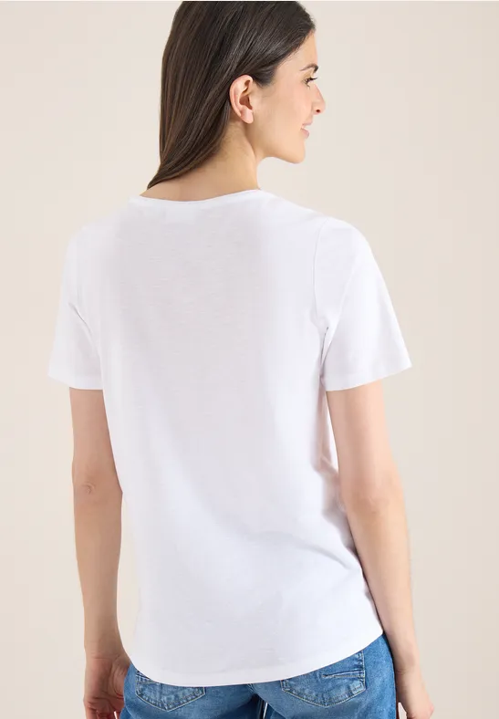 Basic T-Shirt mit Rundhals White