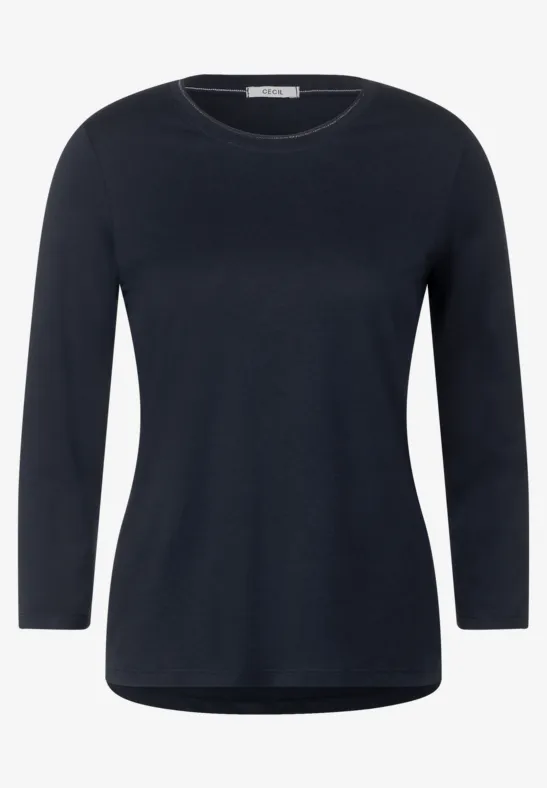 T-shirt basique à manches 3/4 universal blue