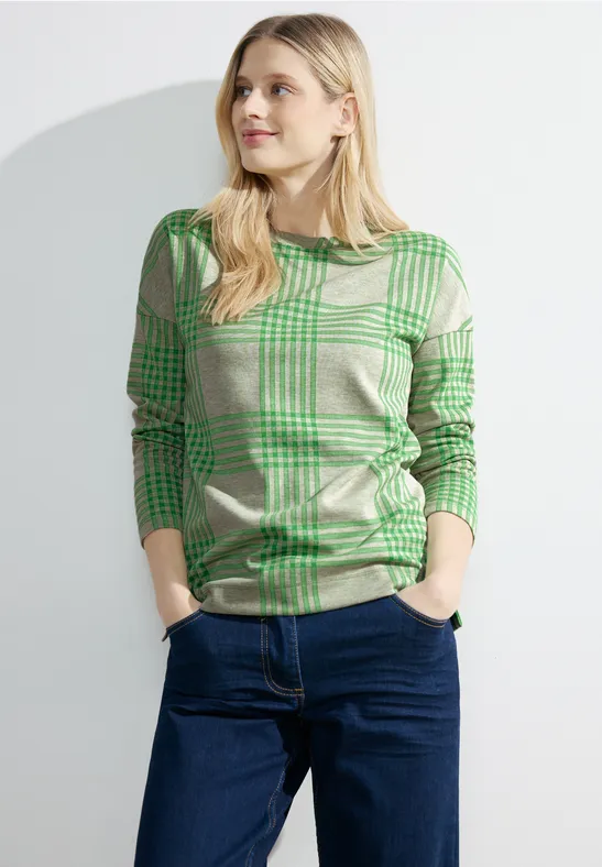 Jacquard Karoshirt celery green