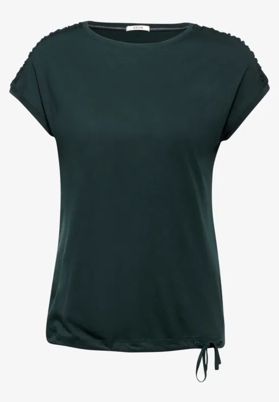 T-Shirt mit Knotendetail fir green