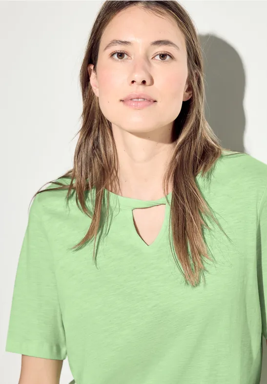 T-Shirt aus Baumwolle matcha lime
