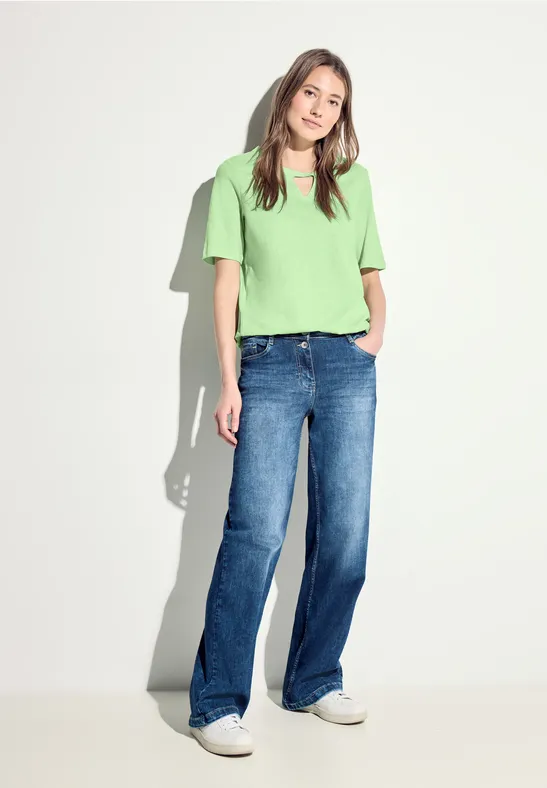 T-Shirt aus Baumwolle matcha lime