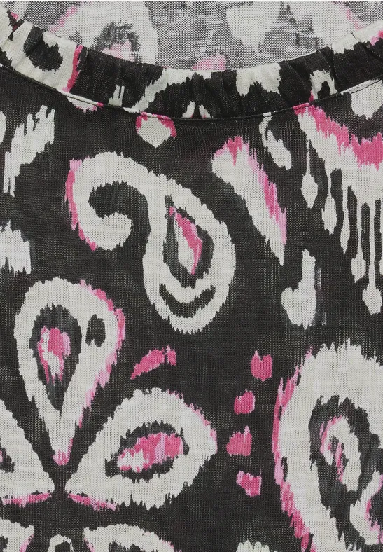 T-shirt avec nœud décoratif Black