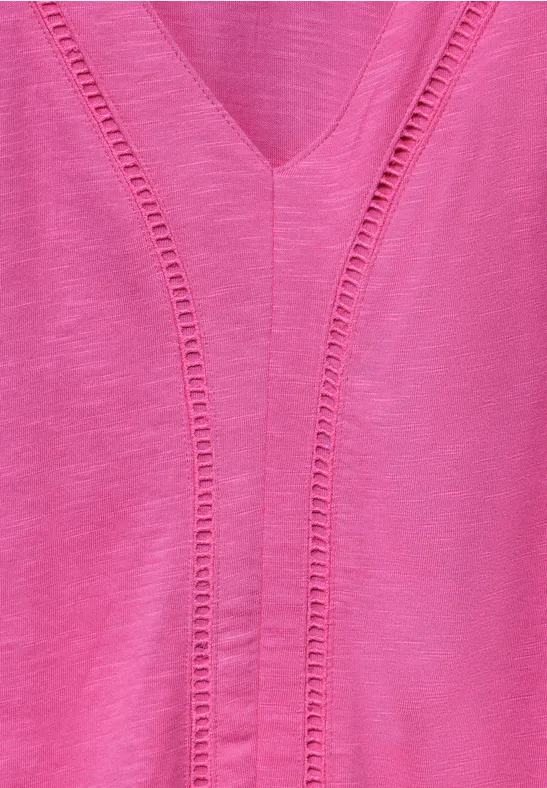 Dekoratives Top bloomy pink