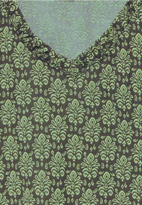 Print Top cool khaki