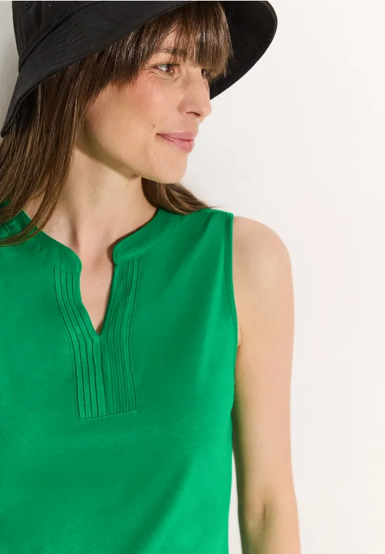 Top met decoratief element fresh apple green