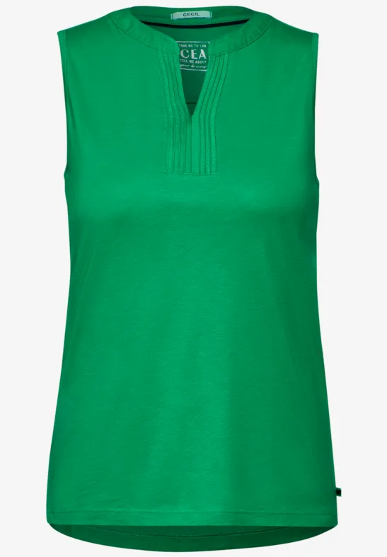 Top met decoratief element fresh apple green