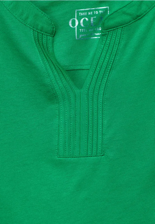 Top met decoratief element fresh apple green