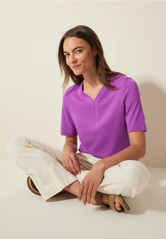 Tunique T-shirt en couleur unie iced violet