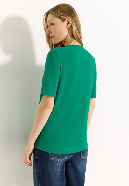 T-shirt basique en coton malachite green