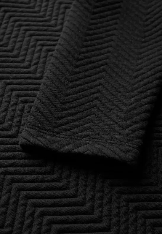 T-shirt à motifs structurés Black