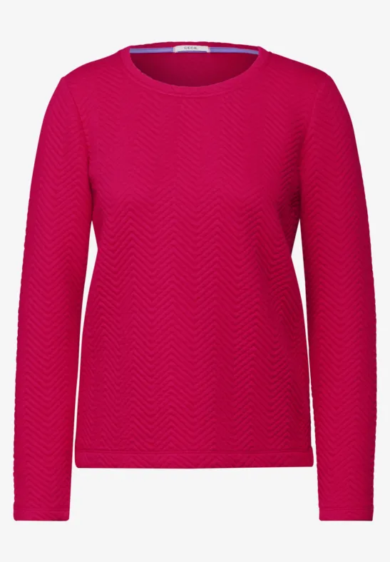 T-shirt à motifs structurés barberry red