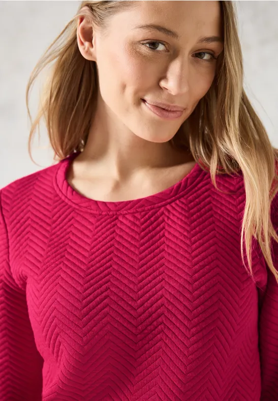T-shirt à motifs structurés barberry red