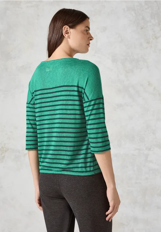 T-shirt avec nœud à l'ourlet malachite green
