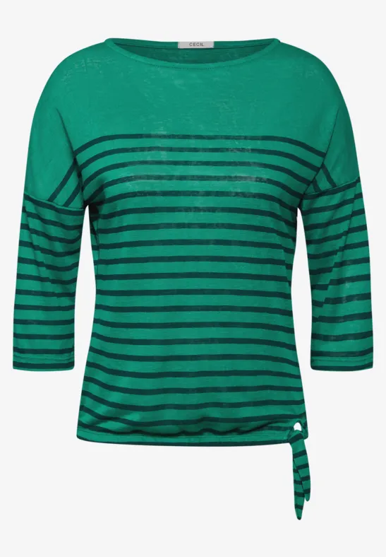 T-shirt avec nœud à l'ourlet malachite green