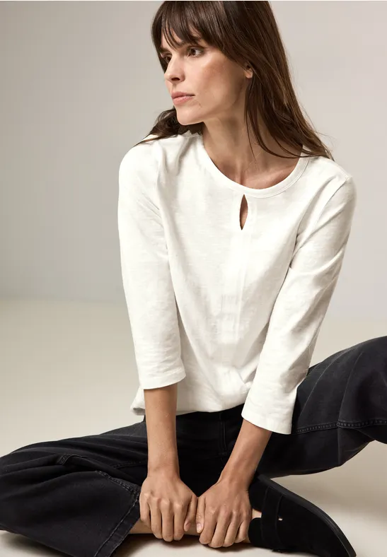 Shirt im Tunika-Look vanilla white