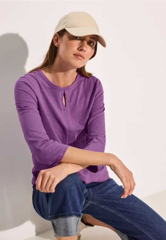 T-shirt au look tunique iced violet