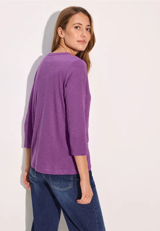 T-shirt au look tunique iced violet