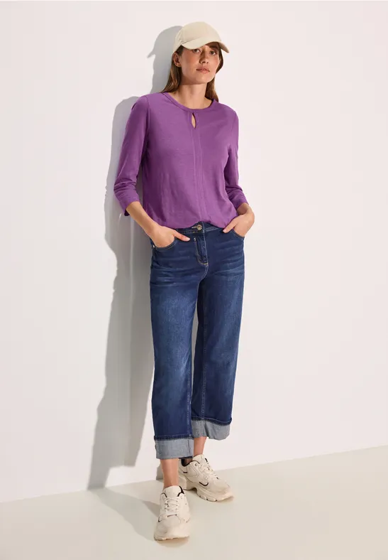 T-shirt au look tunique iced violet