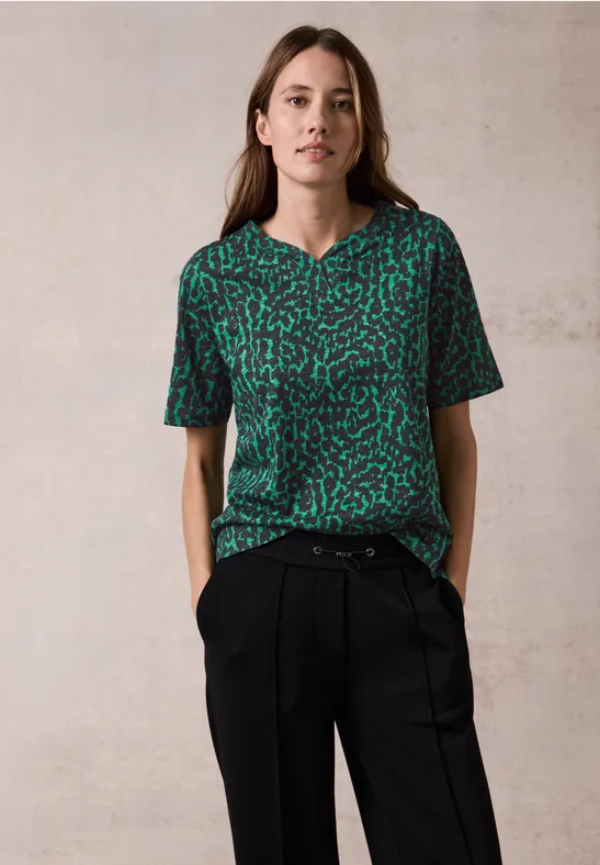 T-shirt avec imprimé fir green