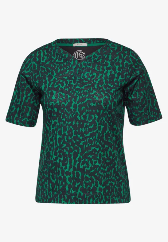 T-shirt avec imprimé fir green