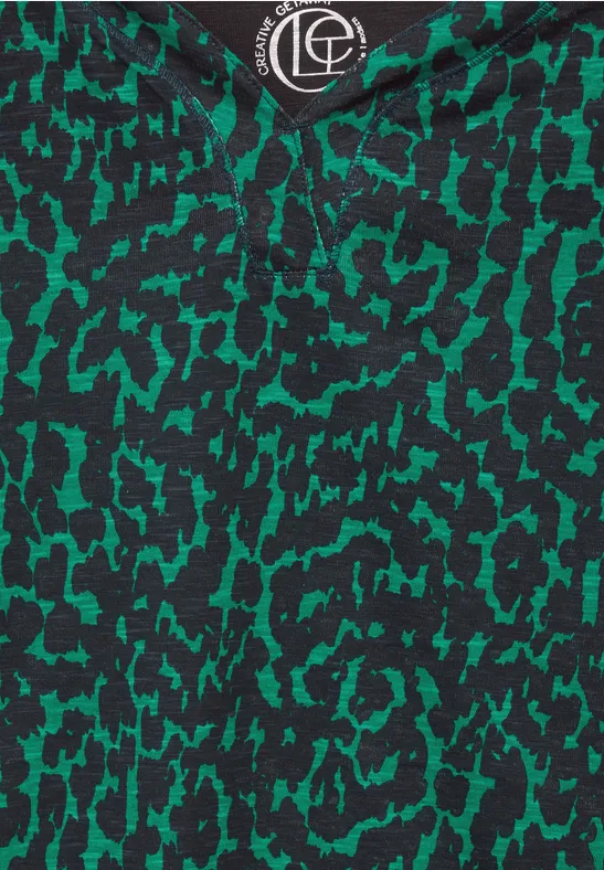 T-shirt avec imprimé fir green
