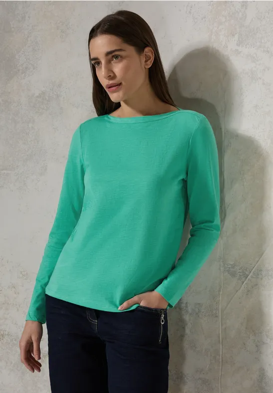 T-shirt avec encolure en U aventurine green