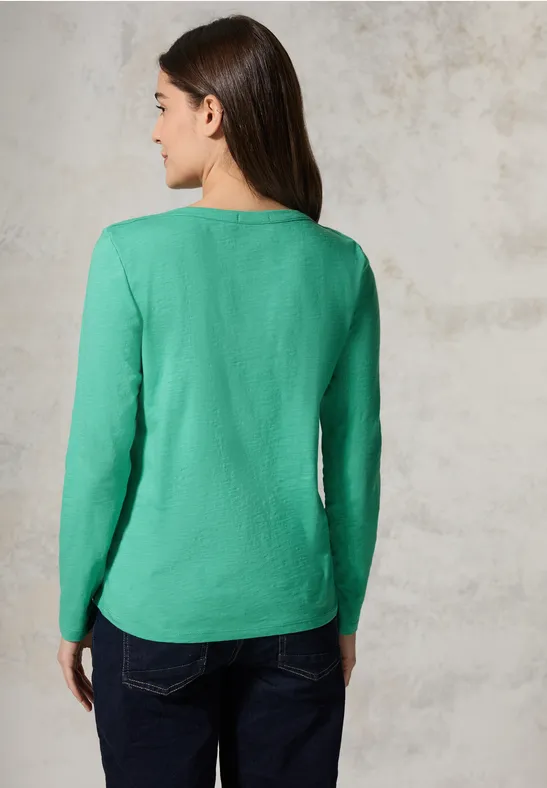 T-shirt avec encolure en U aventurine green