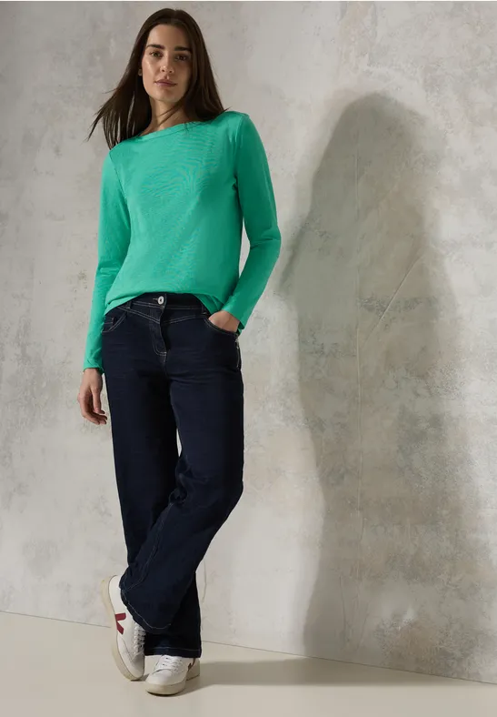 T-shirt avec encolure en U aventurine green
