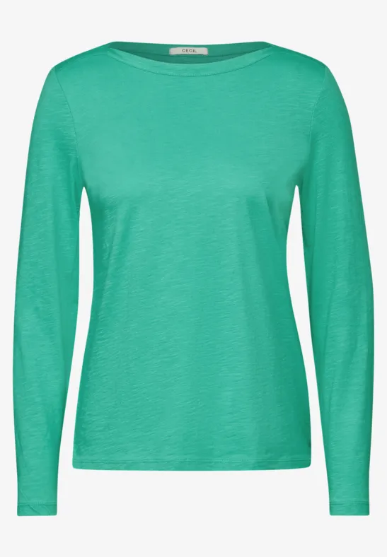 T-shirt avec encolure en U aventurine green