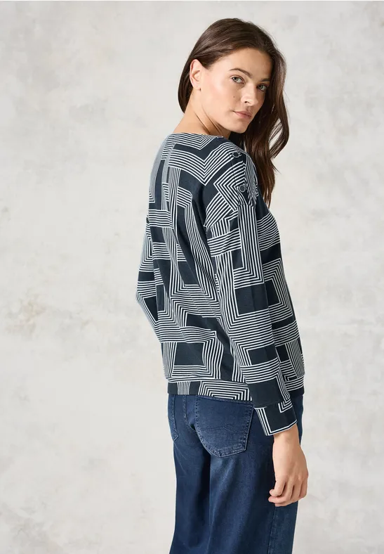 Pull en maille fine deep petrol