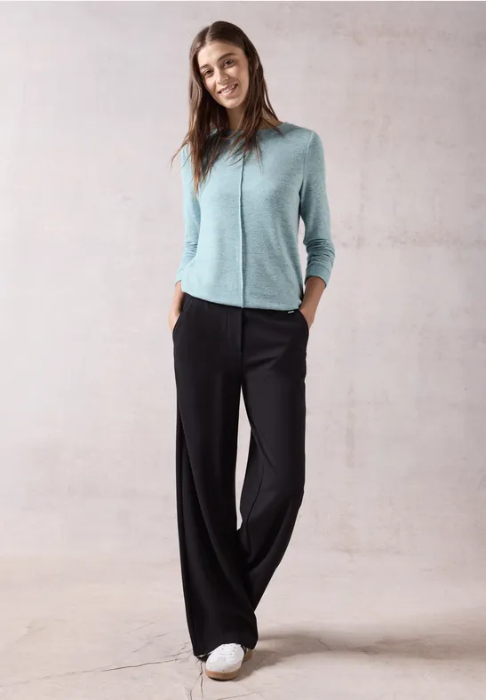 Cosy Langarmshirt turquoise melange