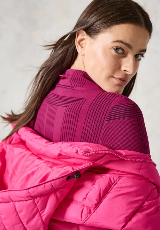 Jacquard Langarmshirt jewel pink