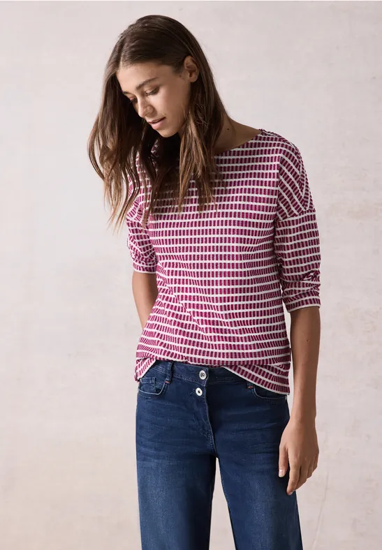 Strukturshirt jewel pink
