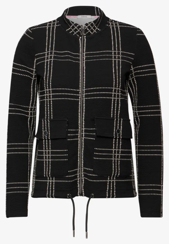 Jaquard-Jacke Black