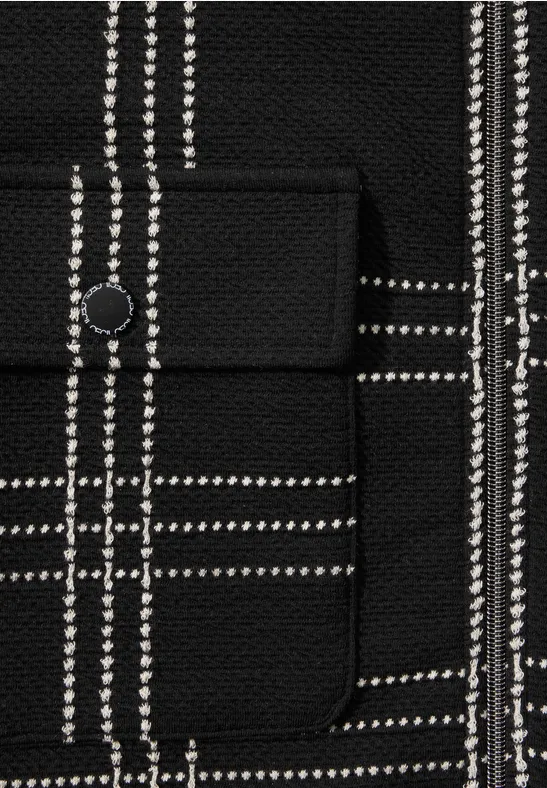 Jaquard-Jacke Black