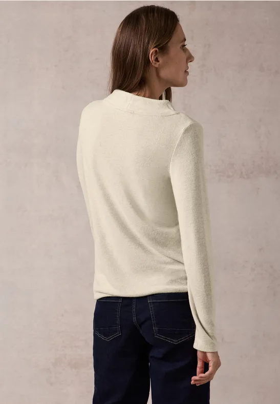Langarmshirt alabaster beige melange