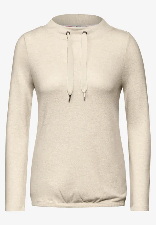 Langarmshirt alabaster beige melange