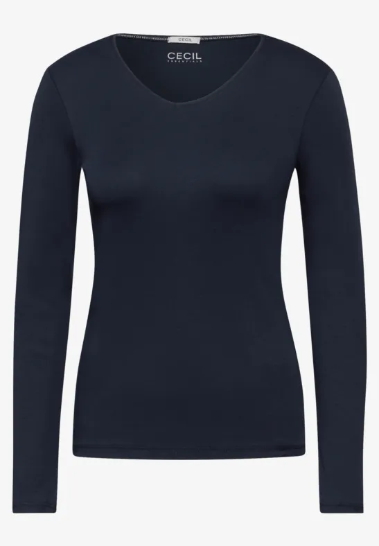 T-shirt avec col en V universal blue