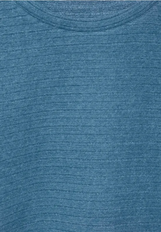 T-shirt à rayures aqua melange