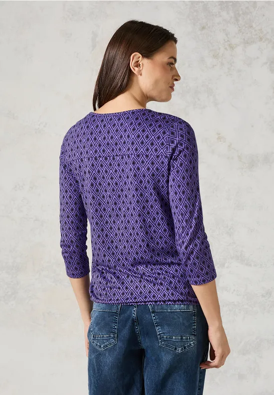 T-shirt à manches longues avec découpe wild lilac