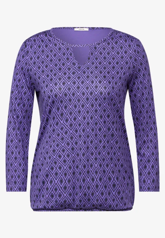 T-shirt à manches longues avec découpe wild lilac
