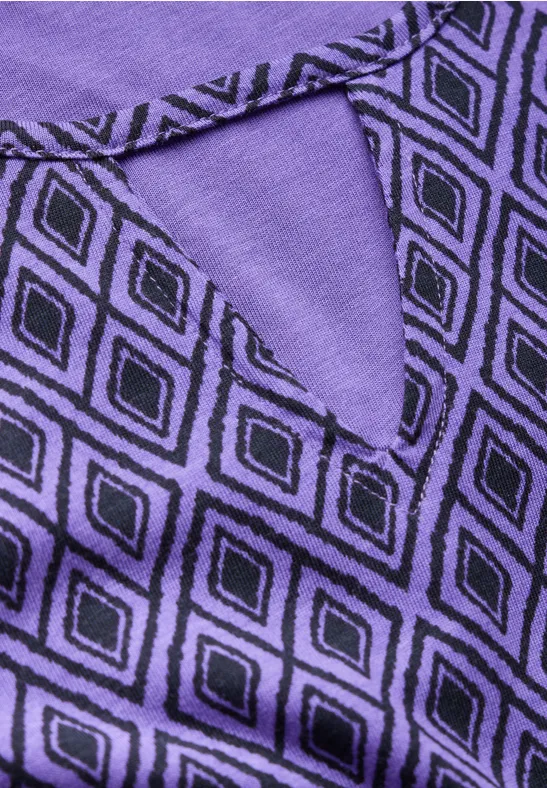 T-shirt à manches longues avec découpe wild lilac