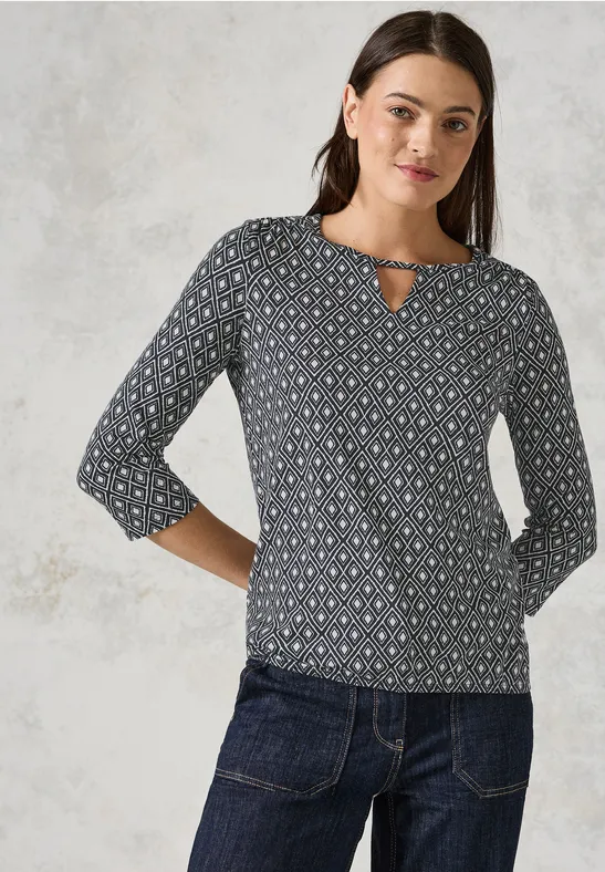 T-shirt à manches longues avec découpe deep charcoal grey