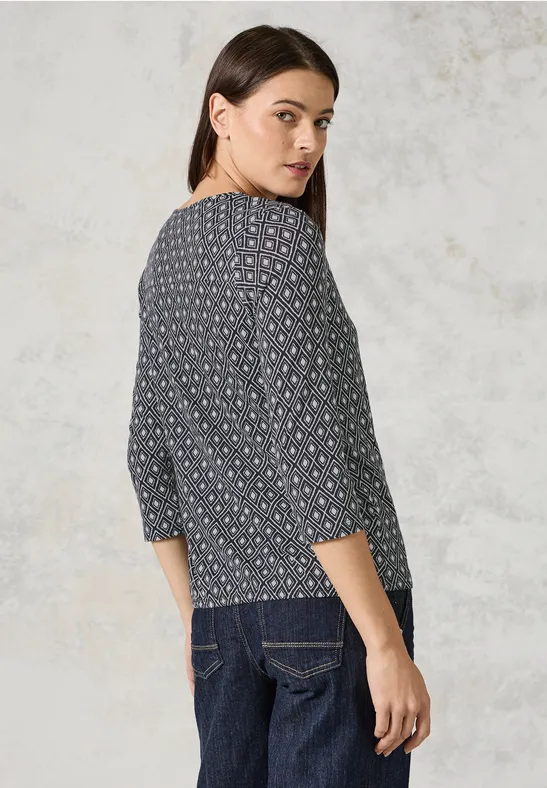 T-shirt à manches longues avec découpe deep charcoal grey