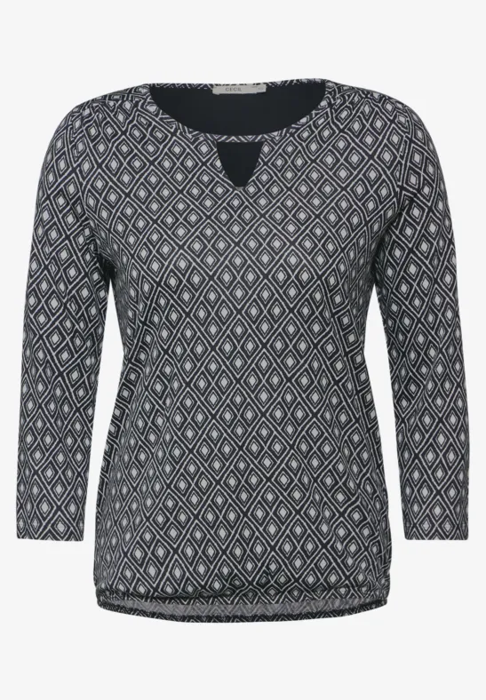 T-shirt à manches longues avec découpe deep charcoal grey