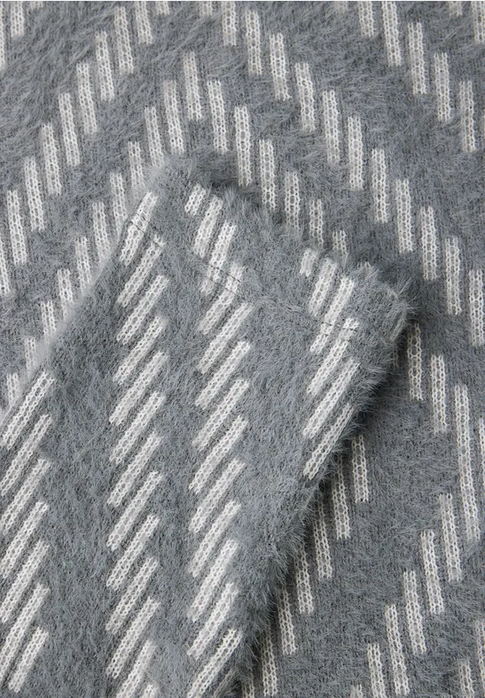 T-shirt à motifs en fil de plume platinum grey mel.