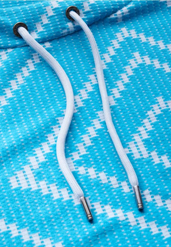 T-shirt en jacquard dynamic aqua blue