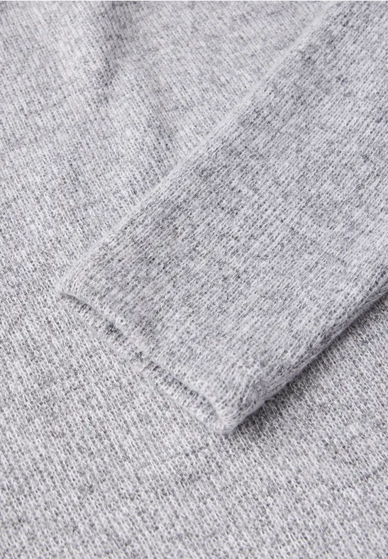 T-shirt chiné avec boutons platinum grey mel.
