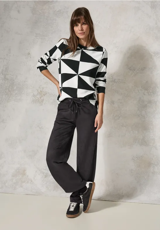 Gemustertes Ottoman Shirt Black